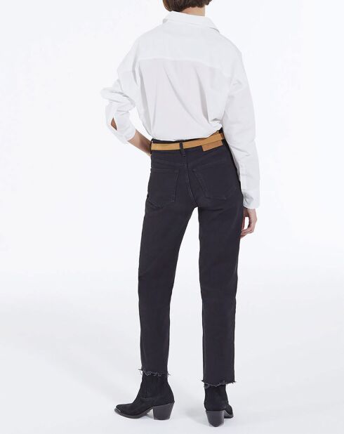Chemise manches longues à Revers blanche
