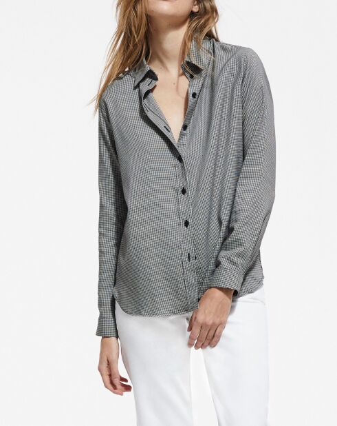 Chemise patte americaine noir/blanc