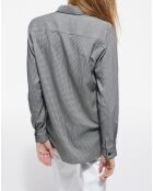 Chemise patte americaine noir/blanc