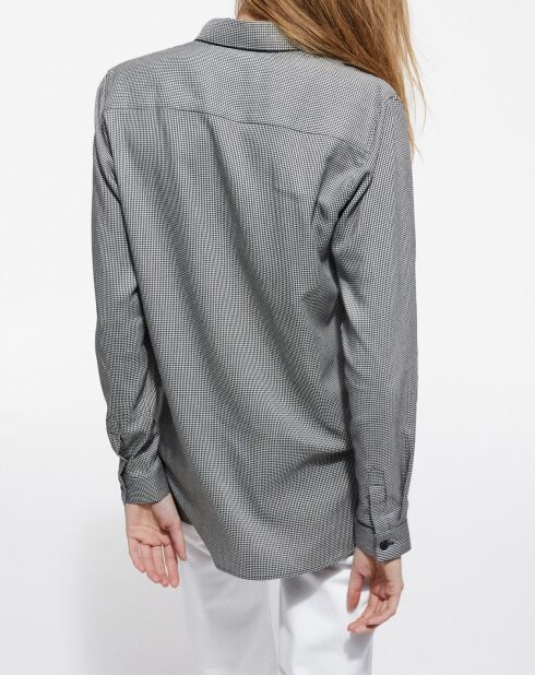 Chemise patte americaine noir/blanc