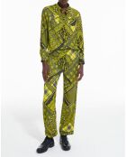 Chemise détail patte Boutonnage noir/jaune