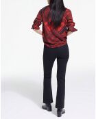 Chemise détail patte Boutonnage rouge/noir