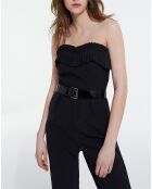 Combinaison Bustier détail Plissés noire