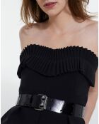 Combinaison Bustier détail Plissés noire
