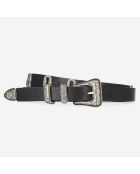 Ceinture en Cuir avec Rivets The Kooples noire