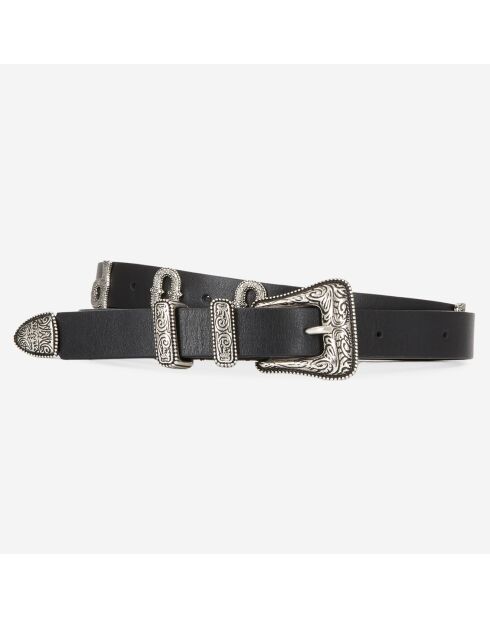 Ceinture en Cuir avec Rivets The Kooples noire