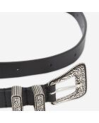 Ceinture en Cuir avec Rivets The Kooples noire