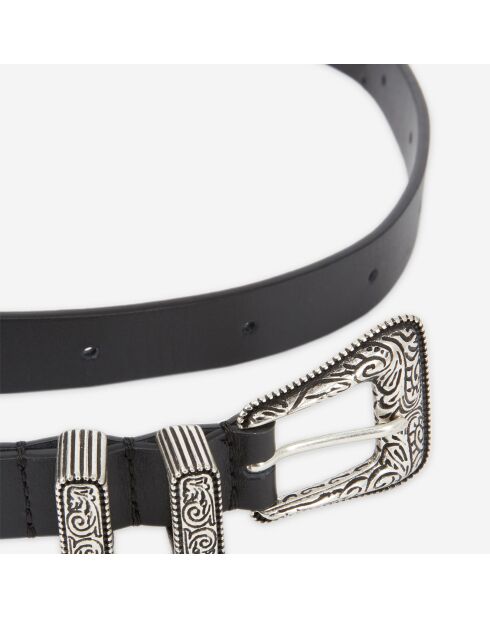 Ceinture en Cuir avec Rivets The Kooples noire