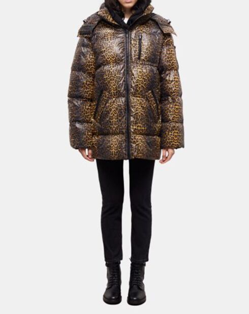 Doudoune Oversize léopard