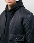 Bombers Bi-Matiere Satin noir