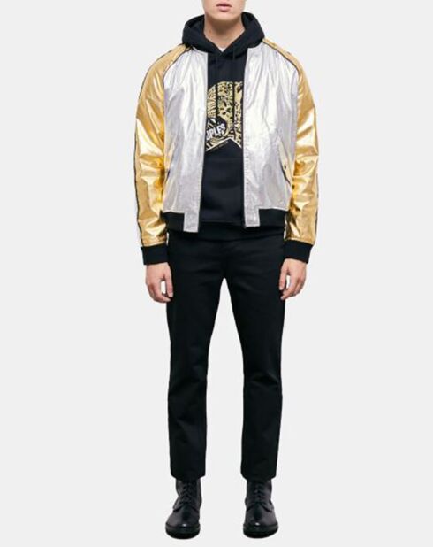 Blouson Bicolore argenté/doré