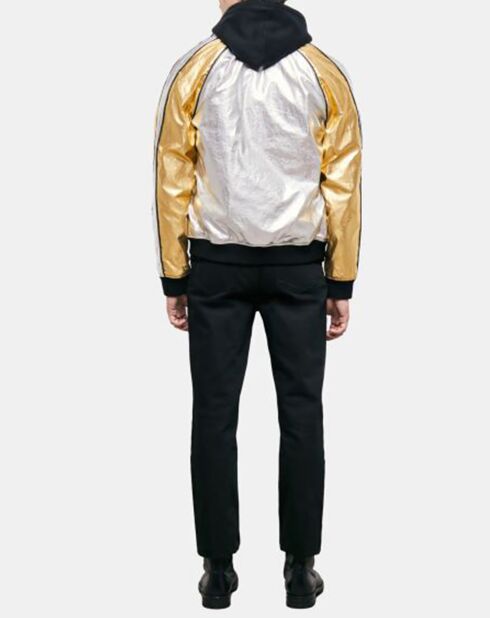 Blouson Bicolore argenté/doré