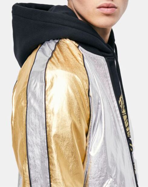 Blouson Bicolore argenté/doré