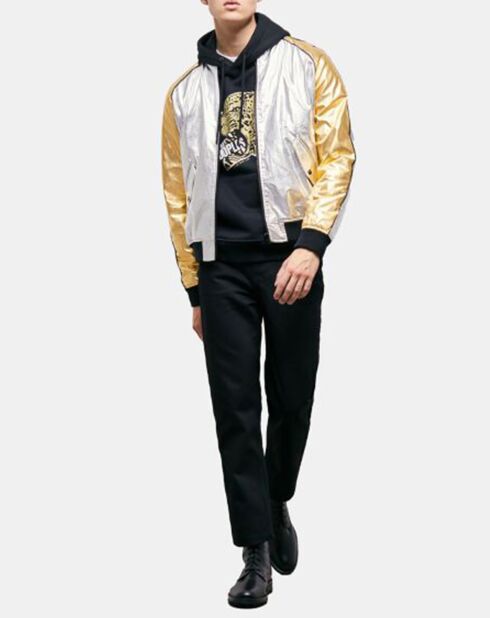 Blouson Bicolore argenté/doré