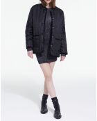 Veste en Fausse Fourrure Reversible noire