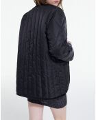 Veste en Fausse Fourrure Reversible noire