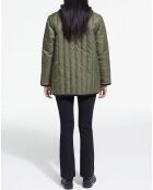 Veste en Fausse Fourrure réversible algue