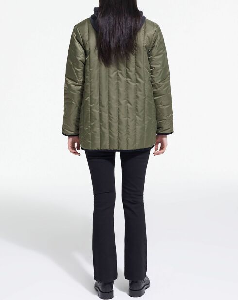 Veste en Fausse Fourrure réversible algue