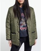 Veste en Fausse Fourrure réversible algue