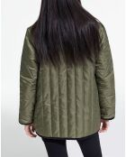 Veste en Fausse Fourrure réversible algue