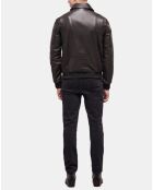 Blouson en Cuir Cow noir