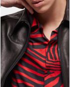 Blouson en Cuir Cow noir