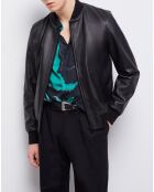 Teddy en Cuir avec Logo The Kooples noir
