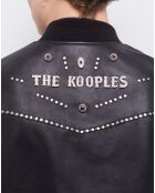 Teddy en Cuir avec Logo The Kooples noir