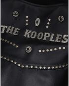 Teddy en Cuir avec Logo The Kooples noir