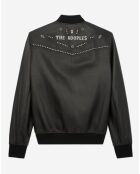 Teddy en Cuir avec Logo The Kooples noir