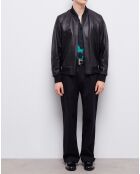Teddy en Cuir avec Logo The Kooples noir