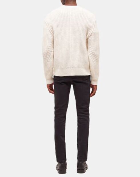 Pull en Laine mélangée manches longues ecru