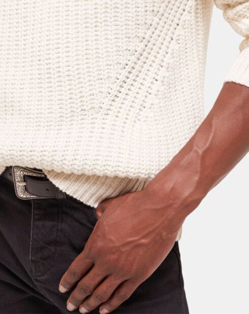 Pull en Laine mélangée manches longues ecru
