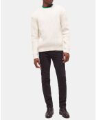 Pull en Laine mélangée manches longues ecru