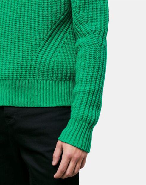 Pull en Laine mélangée manches longues vert