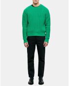 Pull en Laine mélangée manches longues vert