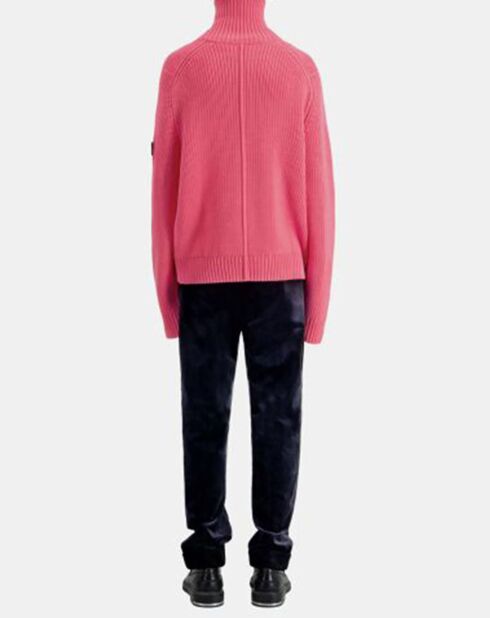 Pull 100% Laine col camionneur vieux rose