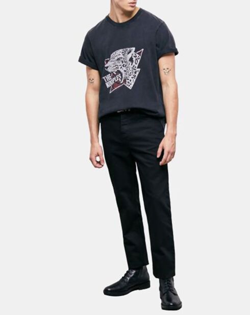 T-Shirt Mc Tiger noir délavé