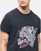 T-Shirt Mc Tiger noir délavé