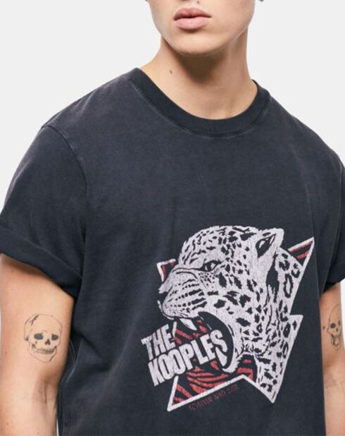 T-Shirt Mc Tiger noir délavé