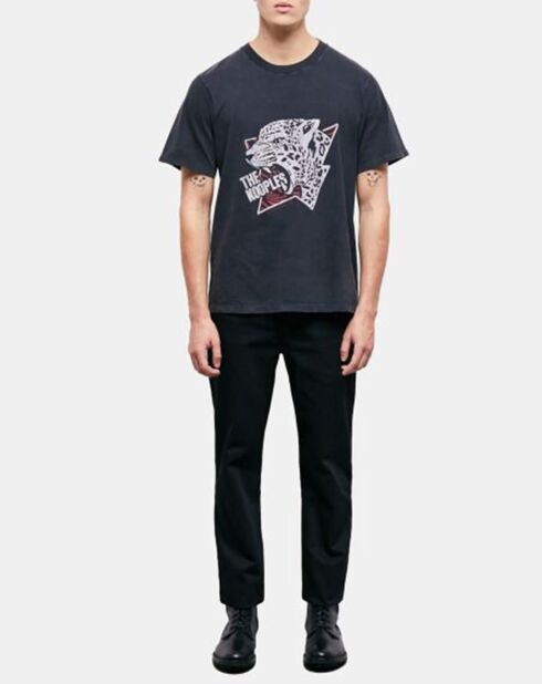T-Shirt Mc Tiger noir délavé
