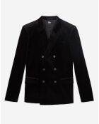 Veste en Velours Croisée noire
