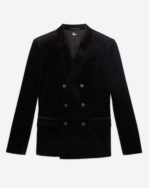 Veste en Velours Croisée noire