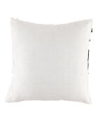 Housse de coussin 100% Lin Goa blanc/noir - 45x45 cm