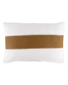 Housse de coussin 100% Lin Goa blanc/tabac - 40x60 cm