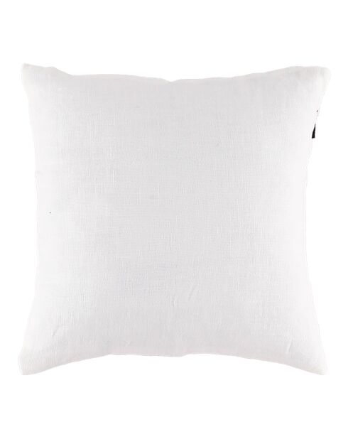 Housse de coussin 100% Lin Goa blanc/tabac - 45x45 cm