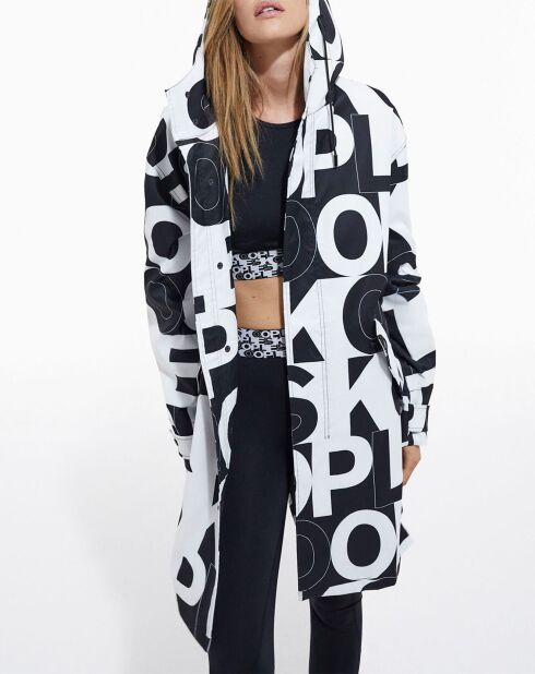 Parka Mixte et Waterproof noir/blanc