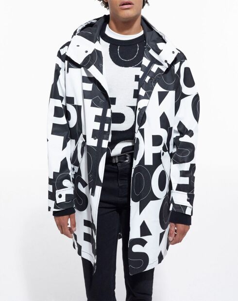 Parka Mixte et Waterproof noir/blanc