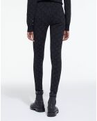 Legging Jacquard Logo All Over noir/gris foncé