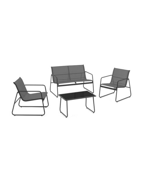 Salon de jardin 4 places gris